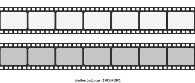 Rahmen oder Rahmen für Filmstreifen. Foto, Kino oder Film negativ. Vektorgrafik.