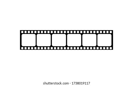 Film strip frame or border set,Photo, cinema or movie negative Vector illustration.