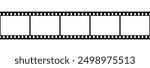 Film strip frame. Cinema tape. Photo negative, filmstrip. Movie black seamless vector illustration on white background for cinema-themed projects, movie posters and photographic albums.