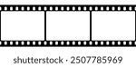 Film strip frame. Cinema tape. Photo negative, filmstrip. Movie black seamless vector illustration on white background for cinema-themed projects, movie posters and photographic albums.