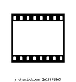 Cadre de film. Cinéma sur bande. Photographie négative, bande de film. Illustration vectorielle de film noir harmonieux sur fond blanc pour des projets sur le thème du cinéma, des affiches de film et des albums photographiques.