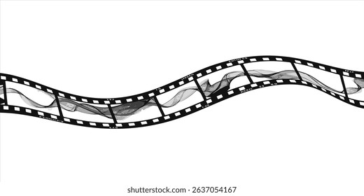 Film strip frame. Cinema tape. Photo negative, filmstrip. Movie black seamless vector illustration on white background for cinema-themed projects, movie posters and photographic albums