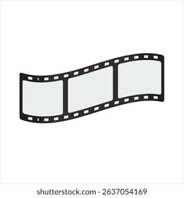 Film strip frame. Cinema tape. Photo negative, filmstrip. Movie black seamless vector illustration on white background for cinema-themed projects, movie posters and photographic albums
