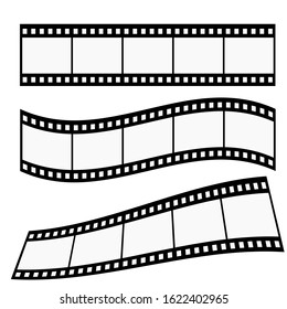 Film Strip Frame Set Blank Illustration flat vector