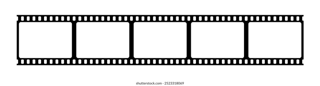 Film strip frame vector isolated on white background.