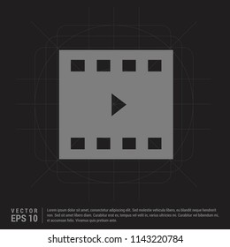 Film strip icon - Black Creative Background - Free vector icon