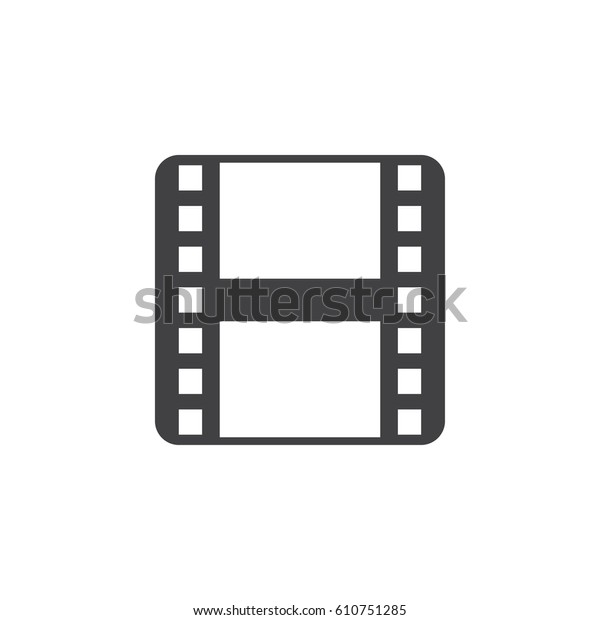 Film Strip Icon Black On White Stock Vector (Royalty Free) 610751285 ...