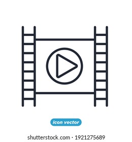 film strip icon. Entertainment symbol template for graphic and web design collection logo vector illustration