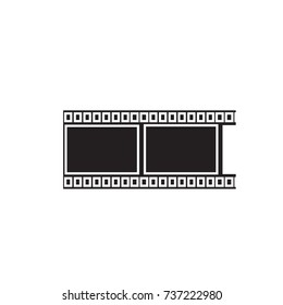 film strip icon flat black