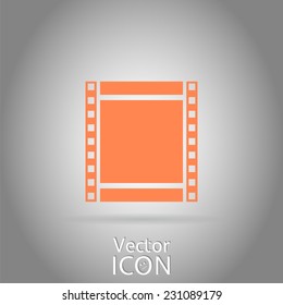 Film strip icon. Flat design style. Made in vector