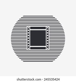 Film strip icon. Flat design style. Made in vector