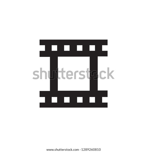 Film Strip Icon In Flat\
Style Vector For Apps, UI, Websites. Film Reel Black Icon Vector\
Illustration.
