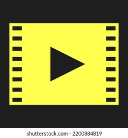 film strip icon in gray yellow