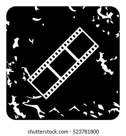 Film strip icon. Grunge illustration of film strip vector icon for web design