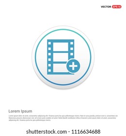 Film strip icon Hexa White Background icon template - Free vector icon