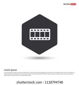 Film strip icon Hexa White Background icon template - Free vector icon