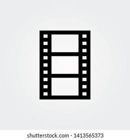 Film Strip Icon Isolated on White Background