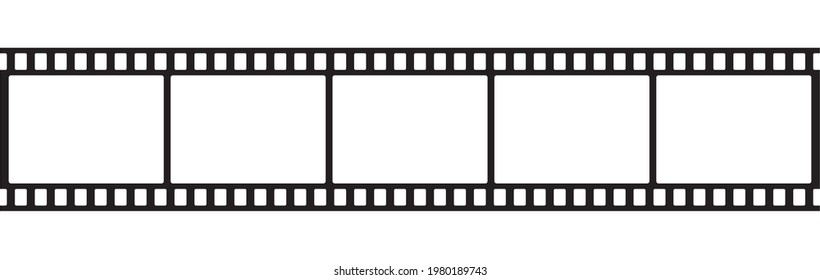 film strip icon isolated on white background, vector illustration