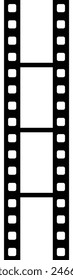 film strip icon isolated on white background, Filmstrip mockup icon isolated, simple vector illustration