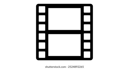 Film strip icon isolated on white background