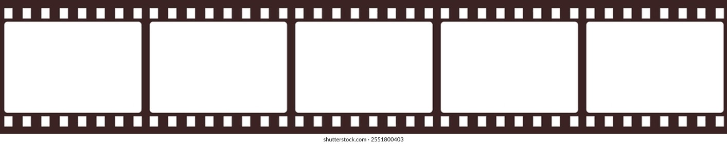 Film strip, film strip icon isolated on white background. Piece of film. Vector, designer illustration. Vector.
