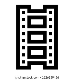 film strip icon or logo isolated sign symbol vector illustration - high quality black style vector icons
