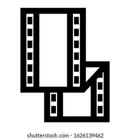 film strip icon or logo isolated sign symbol vector illustration - high quality black style vector icons

