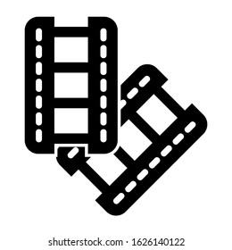 film strip icon or logo isolated sign symbol vector illustration - high quality black style vector icons
