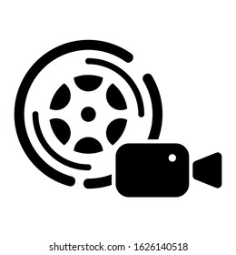 film strip icon or logo isolated sign symbol vector illustration - high quality black style vector icons
