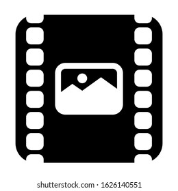 film strip icon or logo isolated sign symbol vector illustration - high quality black style vector icons
