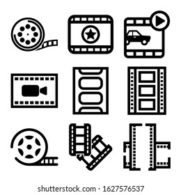 film strip icon or logo isolated sign symbol vector illustration - Collection of high quality black style vector icons
