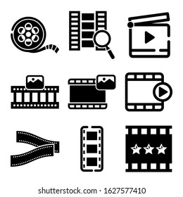 film strip icon or logo isolated sign symbol vector illustration - Collection of high quality black style vector icons
