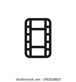 Film strip icon. Movie roll strip sign. Cinema concept for web and mobile UI design.