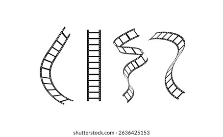 Film Strip icon. Movies Film background with Film roll. Film Strip icon