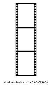 Film strip icon on white background.