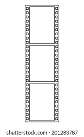 Film strip icon on white background.