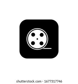 film strip icon. film roll icon on a white background