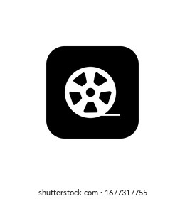 film strip icon. film roll icon on a white background