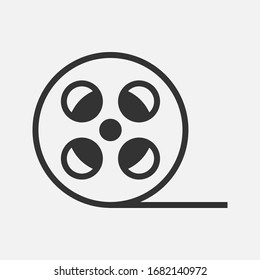 film strip icon. film roll icon on a background