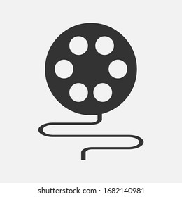 film strip icon. film roll icon on a background