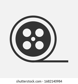 film strip icon. film roll icon on a background