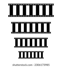 Film strip icon set vector image. Film strip vector image