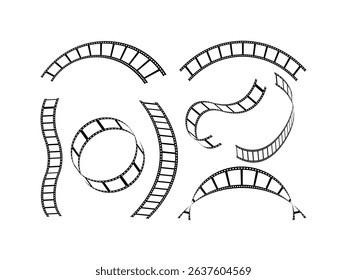 Film Strip icon. Film strip set vector image. Film strip set vector image
