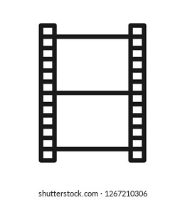 Film strip icon. Simple line icon. Isolate on white background. Vector.
