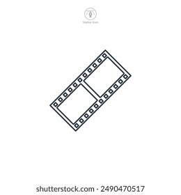 film strip icon theme symbol vector illustration isolated on white background