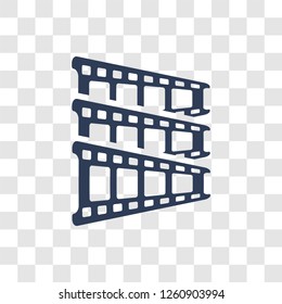 Film strip icon. Trendy Film strip logo concept on transparent background from Cinema collection