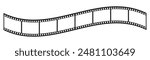 film strip icon used for videography elements, cinema reel. Filmstrip with frames, photo and videos for camera. Old white and black film tapes of 35mm. Realistic film strip on white background.