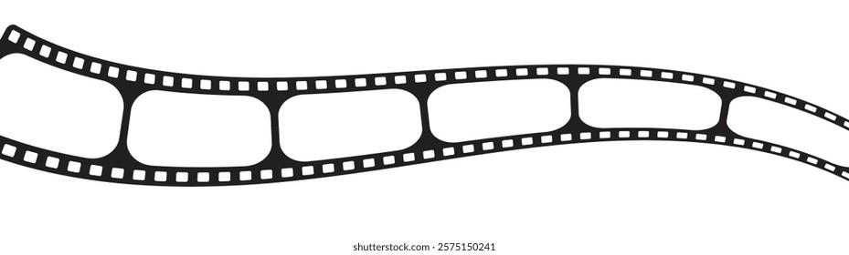 film strip icon used for videography elements, cinema reel. Filmstrip with frames, photo and videos for camera.