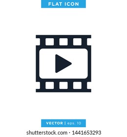 Film Strip Icon Vector Design Template
