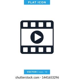 Film Strip Icon Vector Design Template